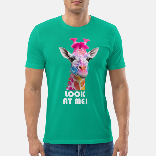 Organic T-shirt "Giraffe Reverie" Go Green